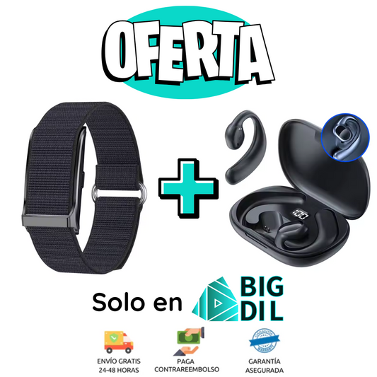 Vibe Band Tracker (2 correas) + Auriculares deportivos de regalo